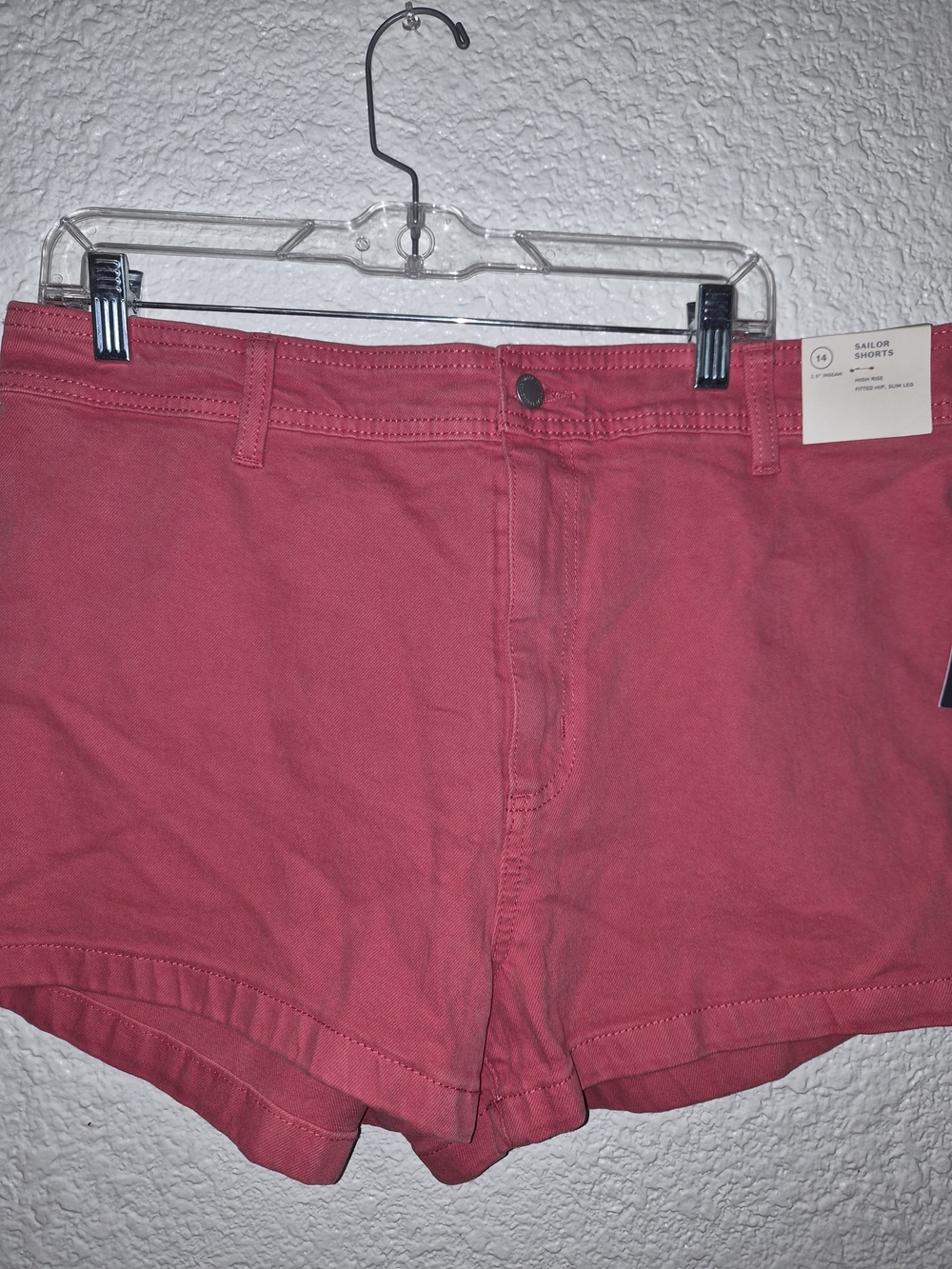 Target Women's Raspberry Red Jean Shorts - Picture 2 of 5
